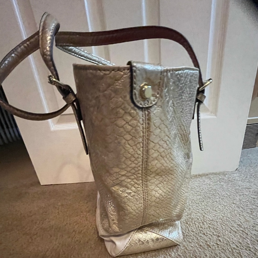 Anne Klein faux snakeskin large tote shoulder bag - Picture 6 of 7
